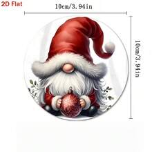Merry Christmas Gnome Design Wooden Non-Slip Coaster, Home Kitchen Decor Accessory, Outdoor Garden Supplies, Suitable For Various Holiday Parties, Wedding Accessories, Thanksgiving, Back To School Season Decorative Gift - Wooden Coaster-2294 - View 3