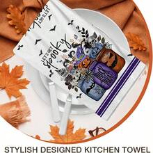 2/4/48pcs Halloween Series Gnome Pattern Printed Kitchen Towels - Ultra Soft, Highly Absorbent Polyester Dishcloths And Hand Towels, Perfect For Holiday Decor, Kitchen Decor, Party Decor - Multicolor - View 8