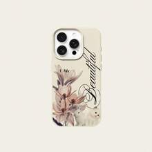 1 pieza Funda de teléfono de material TPU con elegante patrón de caligrafía de conejo blanco en lavado de tinta, compatible con iPhone 17 Pro Max/17/16 Pro Max/15/13/12/11/S20 FE/A15/S24/A55/Note 11/Note 12/Note 13 Pro, cobertura completa, carcasa blanda protectora a prueba de caídas - Blanco - Ver 6