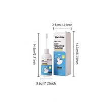 Universal Pet Ear Cleaner, Gentle Cleaning Of Pet Ear Wax, Refreshing And Comfortable Ear Cleaning Solution - Blue and White - View 10