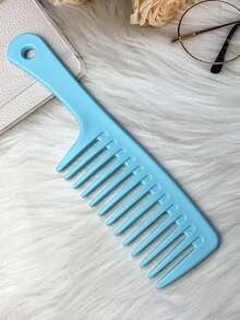 Thick Wide-Tooth Comb, High-Quality Large Blade Comb, Curly Hair Long Hair Wavy Massage Comb, Plastic Shampoo Comb - Multicolor - View 14