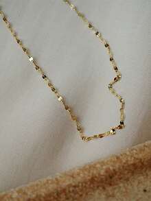 1pc Snake Chain Necklace, For Men Women - Yellow Gold - View 5