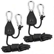 LOTANK 2Pcs Adjustable Heavy‑Duty Lanyard Hanging Rope Multi‑Purpose Tie‑Down Strap With Quick‑Connect Clips For Outdoor Canopy Tent - Multicolor - View 1