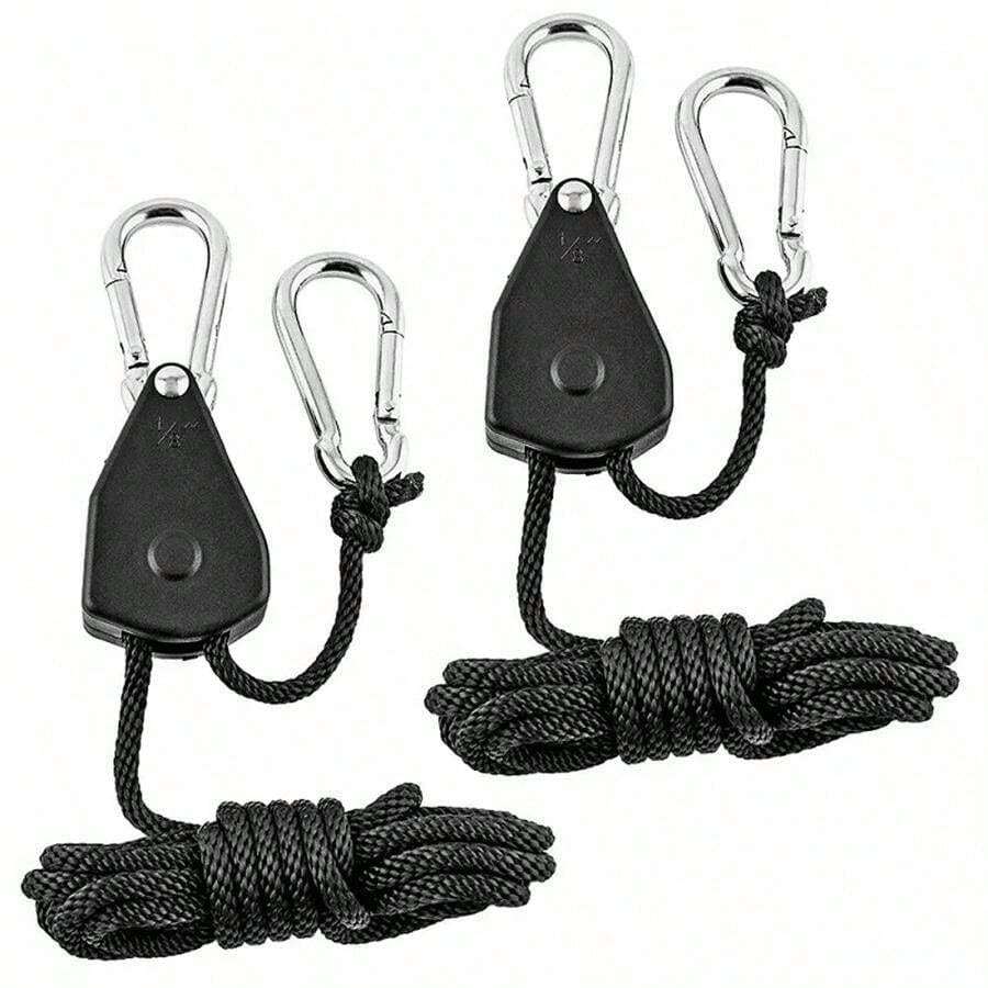 LOTANK 2Pcs Adjustable Heavy‑Duty Lanyard Hanging Rope Multi‑Purpose Tie‑Down Strap With Quick‑Connect Clips For Outdoor Canopy Tent - Multicolor - View 1