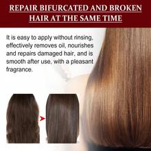 EELHOE Cuidado hidratante que elimina eficazmente el graso, nutre, repara los extremos del cabello y previene la rotura. Tratamiento antiarrugas para cabello liso y brillante, sin necesidad de enjuagar, sérum ligero para el cuidado capilar - Acondicionador - Ver 6