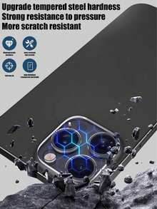 3pcs, Compatible With Apple Models, One-Piece Transparent Lens Protector, High-Hardness Glass, Thickness Guaranteed, Resistant To Bumps And Scratches, Clear Lens, Compatible With Apple 11/12/13/14/15/16/16 Plus/16 Pro/16 Pro Max/16e/17/17 E/17 Air/17 Pro/17 Pro Max Full Series - Clear - View 6