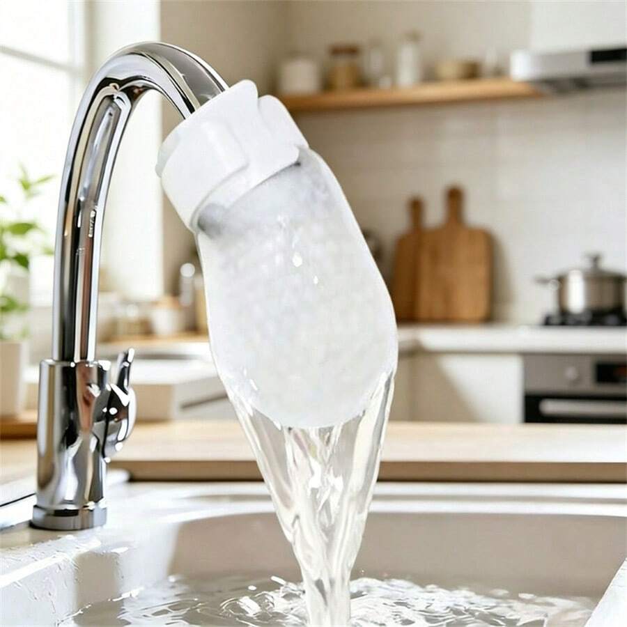 45/110pcs Set (40pcs Filter Cartridges + 5pcs Straps / 100pcs Filter Cartridges + 10pcs Straps) High Density Non-Woven Fabric Faucet Filter Cartridges, Kitchen & Bathroom Universal Tap Water Filter, Easy Installation, Filters Rust, Silt, Impurities, Home Water Purification Accessories - A - View 1
