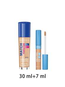 Rimmel [حزمة] كريم أساس Match Perfection بلون نود فاتح 102 دافئ 30 مل + خافي عيوب مرطب Kind & Free بلون فاتح 20 7 مل - 102 لون دافئ فاتح + 20 لون فاتح - مشاهدة 2