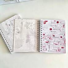Vintage Grayscale Collage Sticker Book, Double Coil Decorative Stickers, Suitable For Scrapbooking, Back To School Supplies, School Supplies - A - View 6