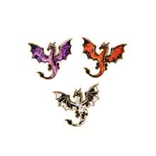3pcs/Set Dragons Enamel Pin Fashion Decorative Badge Ornaments Lapel Bag Badges Gifts - Multicolor - View 9