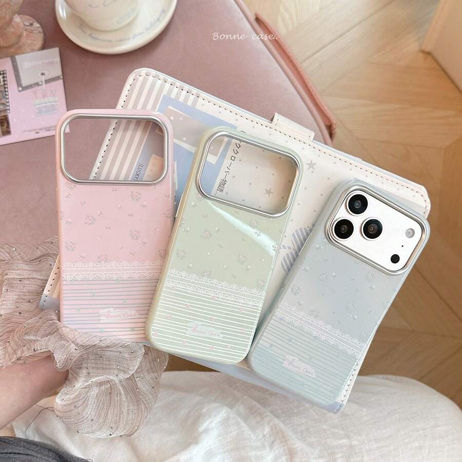 GUCADI Lace Phone Case, Compatible With Apple 17 Pro, 16, Highly Attractive Soft Shell, Suitable For Gentle Fairy, Fashionable, Girly, Creative, Fresh, Niche, Luxury, Ins Style. - Strawberry Powder - View 1