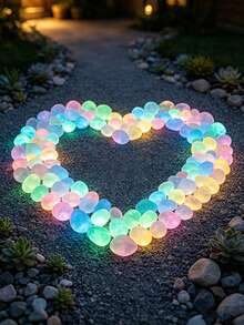 300/200/100pcs Glow In The Dark Mixed Color Pebbles, Luminous Decorative Stones, Fall Decor, Back To School Dorm Decor, Aquarium Fish Tank Gravel, Garden Pathway, Lawn, Patio, Yard Outdoor Ornament, DIY Landscape Glowing Colorful Rocks - Multiple Styles - View 4