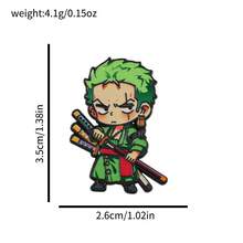 One Piece 琺瑯領章針 魯夫 索隆 山治 喬巴 羅賓 布魯克 Q版動漫角色胸章徽章 背包裝飾 粉絲禮物 - 彩色 - 查看 13