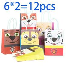 Paw Patrol 12/24/36入 汪汪隊粉色主題生日派對裝飾紙禮物袋，Skye公主色禮物袋，適用於生日與節日糖果袋及禮物袋，適合生日禮物包裝派對節日紙袋 - 彩色 - 查看 14
