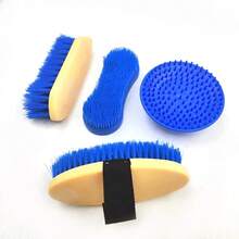 4pcs Horse Grooming Kit, Horse Brushes Set For Bathing, Massage, Dehairing And Stable Cleaning - Horse Washing Kit - View 8