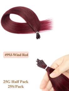 12-22 Inch Remy Human Hair I-Tip Extensions, Easy To Style, Cold Fusion, Pre-Bonded, Real Hair, Long-Lasting, Soft & Natural, Portable For Travel & Daily Styling - Multicolor - View 79