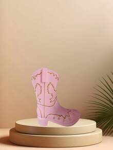 1pc Cowboy Boot Shaped Vase, Western Style Decorative Flower Pot, Bohemian Tabletop Centerpiece, Unique Desktop Ornament, Suitable For Living Room Bedroom Home Decor - A - View 15