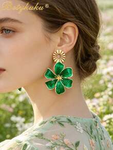 Betykuku 1/6 Pairs Colorful Flower Earrings Set For Women And Girls, Daily Casual Party Jewelry Gift - 6 Pairs Set - View 9