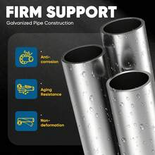10x20 FT Heavy Duty Carport Portable Car Shelter Canopy Garage Galvanized Frame Outdoor Vehicle Storage Boat Tent With Reinforced Structure No Sidewalls, Gray - Gray - View 8