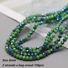 2Strands(Around 156pcs) 6mm Green Color Glass Beads For Jewelry Bracelets Making DIY Accessories - 6mm - View 17