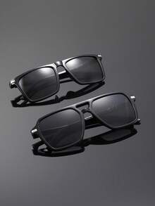 2 Pairs Men's Fashion Frame Glasses, Perfect Combination Of Minimalist Design And Exquisite Craftsmanship, Suitable For Business Meetings, Daily Commute, Leisure Vacation, Fits All Face Shapes. - Multicolor - View 8