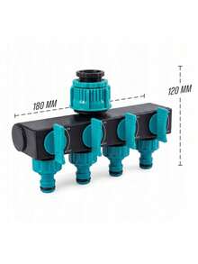 4 Way Garden Hose Splitter With Individual Shut Off Valves, Tap Connector With 1 Inch To 3/4 Inch And 1/2 Inch Adapters, Durable Water Distributor For Irrigation Hoses And Sprinklers, Ideal For Garden Greenhouse Lawn Patio - View 7