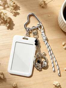Y2K Card Holder Keychain With Earphone Pendant And Lanyard, Portable ID Badge Holder, Customizable Card Sleeve, Ins Style Bag Charm, Credit Card Holder, Suitable For School/Work/Office/Daily Use, Unique Birthday Gift, Teacher Gift, Party Gift, Vacation Gift, Back To School Gift, Perfect For Mother's Day, Graduation Season, Back To School Season, School Opening Season, Wedding Season, Teacher's Day, Easter, Halloween, Christmas - Multicolor - View 11