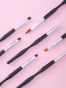 1pc Random Nail Art Brush Set - Black - View 5