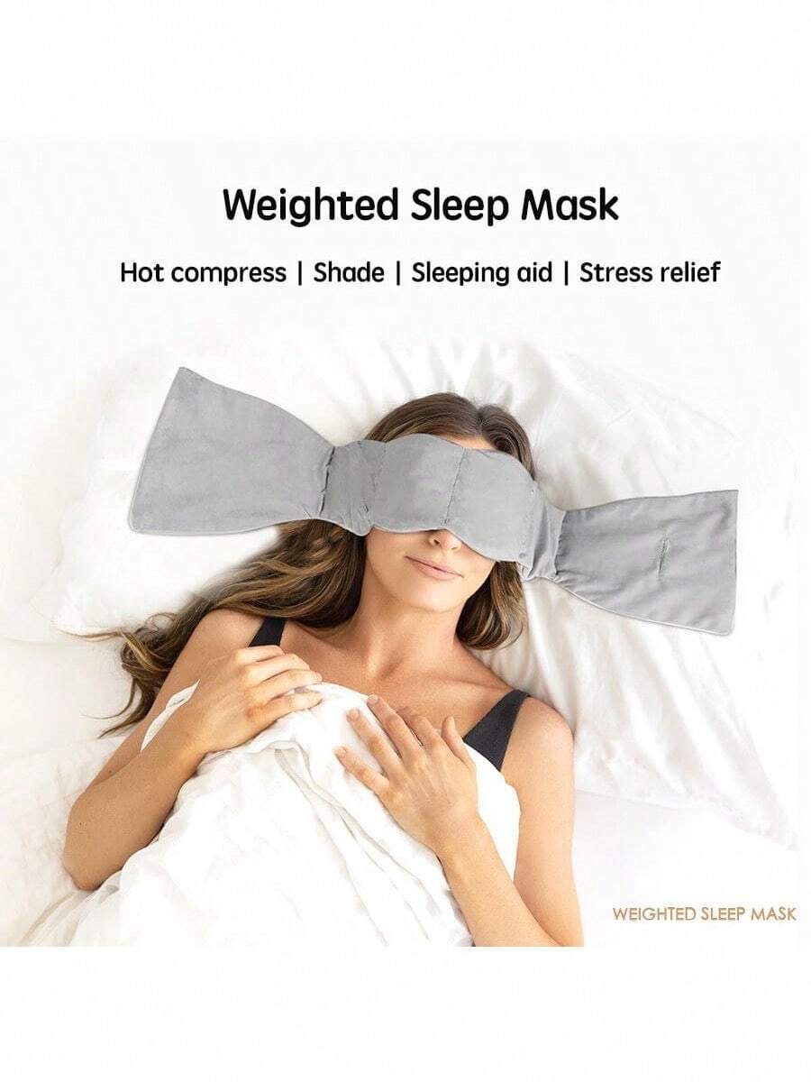 1件新款重力睡眠眼罩,遮光護眼放鬆消腫睡眠面罩,辦公室護眼時尚助眠面罩 - 彩色 - 查看 1