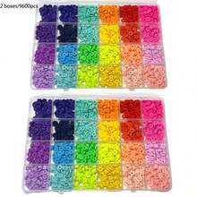 1 Box 4800pcs/2 Boxes 9600pcs 24 Colors Polymer Clay Beads Spacer Beads Heishi Beads Suitable For Necklace Bracelet Phone Chain DIY Jewelry Making - A - View 8