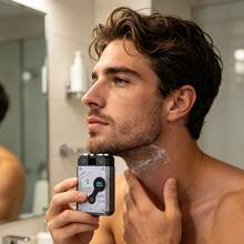 Men's Automatic Shaver With LCD Digital Display, Fully Washable, Compact And Portable. - Green - View 10