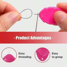 Enhebrador de hilo de coser hecho a mano, herramienta de enhebrado automático para máquina de coser, dispositivo de enhebrado fácil para bordado, asistente de enhebrado automático, enhebrador de aguja, color aleatorio - Múltiples estilos - Ver 7