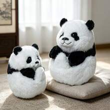 1 pieza Muñeco de peluche de panda redondo y lindo, muñeco de panda de bola divertido, adorno de escritorio, decoración del hogar, accesorio para fotos, regalo para amigos, mejores amigos, vacaciones, cumpleaños, Navidad, Halloween - Multicolor - Ver 11