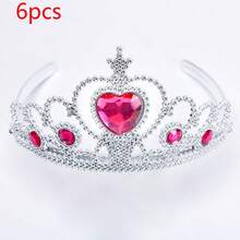 6件組公主皇冠套裝－塑膠皇冠－歐式帽子－歐式派對裝扮－生日慶祝禮物，成人派對穿搭 - 查看 10