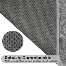 EDIMENS Long Hallway Runner Rug 80x300, High Pile Bathroom Rug Non-Slip, Fluffy Washable Kitchen Rug Bath Mat, Rugs For Bedroom Bed Runner Hallway Living Room - 淺灰色燈籠紋 - 查看 5