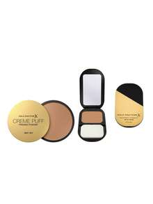 Max Factor [حزمة] بودرة مضغوطة 42 بيج عميق 14 جرام + كريم أساس مضغوط فيسفينيتي 076 ذهبي دافئ 10 جرام - 42 بيج داكن + 076 ذهبي دافئ - مشاهدة 1