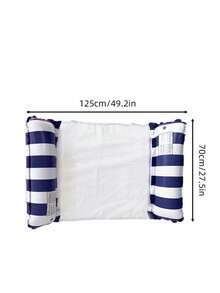 Striped Inflatable Floating Bed Water Hammock Inflatable Pool Hammock Casual Floating Bed With Mesh Pool Floating Bed Adult Floating Lounger For Pool Beach Summer Vacation Foldable Water Floating Mat Beach Essential Accessories Pool Float - Multicolor - View 14