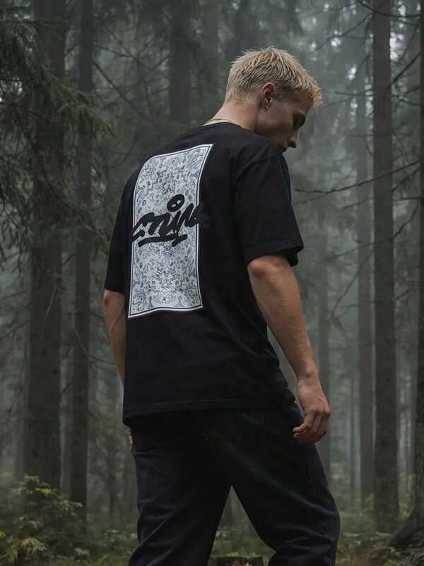 Vintage Men's T-Shirt, Urban Legend Style, With Y2K Print - 1 Piece. Summer Tops