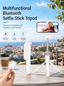 1pc Multifunctional Selfie Stick Tripod Combo, 68cm Extended Length, Bluetooth Remote Control For Remote Shooting, Horizontal And Vertical Screen Switching, Multi-Angle Adjustable, Portable Foldable Travel Live Streaming Selfie Tool - one-size - View 13