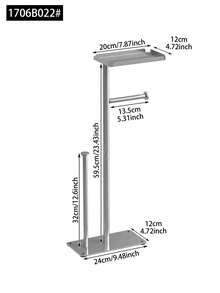 Standing Toilet Paper Holder With Stand, Toilet Paper Storage, Multi-Roll Paper Storage Rack, Personal Item Rack, Bathroom, Bathroom Storage - Multicolor - View 14