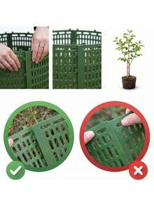 Tree Trunk Guards 6 Pcs Set With Ventilation Openings, Flexible PP Tree Wrap Panels With Snap Together Design, Expandable Garden Trunk Covers For Young Trees And Shrubs, Weather Resistant Construction, Ideal For Gardens Orchards Nurseries - A - View 4
