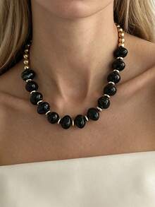 Fashion Resin Rendered Bead String Necklace - Unique And Versatile Accessory - Beaded Necklace - View 7