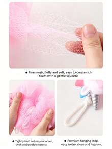 1pc Cartoon Unicorn Large Bath Ball, Hanging Bathroom Baby Scrubbing Foaming Bath Ball - Multicolor - View 7