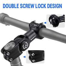 CNC RMIOTT Adjustable Bicycle Stem 90mm 110mm, 60 Degree Angle, Suitable For 25.4mm 31.8mm Handlebars, Mountain Road Bike Cycling Accessories - Black - View 4