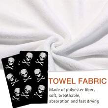 2/4/48pcs Halloween Series Repeating Skull & Crossbones Pattern Printed Kitchen Towels - Ultra Soft, Highly Absorbent Polyester Dish Cloths & Hand Towels, Perfect For Holiday Decor, Kitchen Decor, Party Decor - Multicolor - View 6