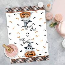 2/4/48pcs Halloween Series Ghost Pumpkin Hey Boo Pattern Printed Kitchen Towels - Super Soft, Absorbent Polyester Dish And Hand Towels, Perfect For Holiday Decor, Kitchen Decor, Party Decor - Multicolor - View 9