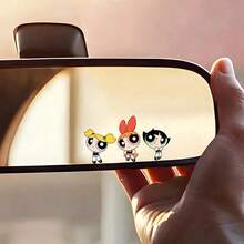 Warner Bros Die Powerpuff Girls süßer Cartoon Anime Mädchen Auto Rückspiegel Aufkleber, Auto Dekoration Spiegel Gesicht Aufkleber, Auto LKW Rückspiegel Dekoration, Auto Aufkleber für Innenmalerei, Auto Innenzubehör, Auto Innendekoration Aufkleber, Auto Außenaufkleber, Partygeschenk, Graffiti Dekoration Aufkleber - A - Übersicht 12