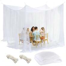 Extra Large Square Mosquito Net, Suitable For Outdoor Gazebos And Gardens, Camping Mesh Curtain, Large Bed Mosquito Net Cover, Yard Use - A - View 3
