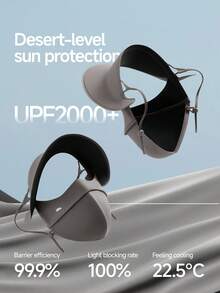 Beneunder Brimmed Extreme Sun-Protection Face Mask MP343 - Light Grey - View 2