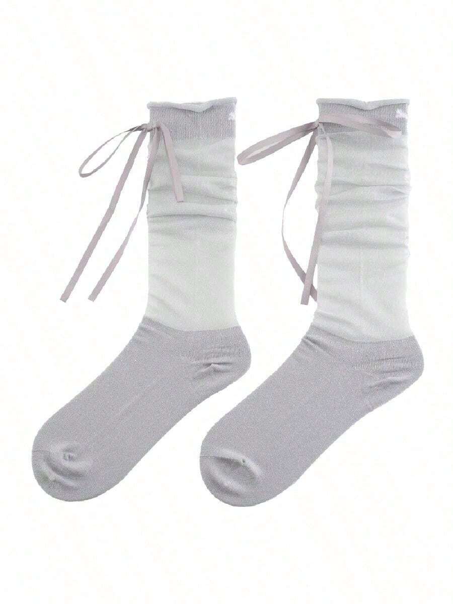 Unisex Puma W Slouch Socks 1P Comfortable Soft Stylish Casual Socks 952083-01 - Grey - View 1